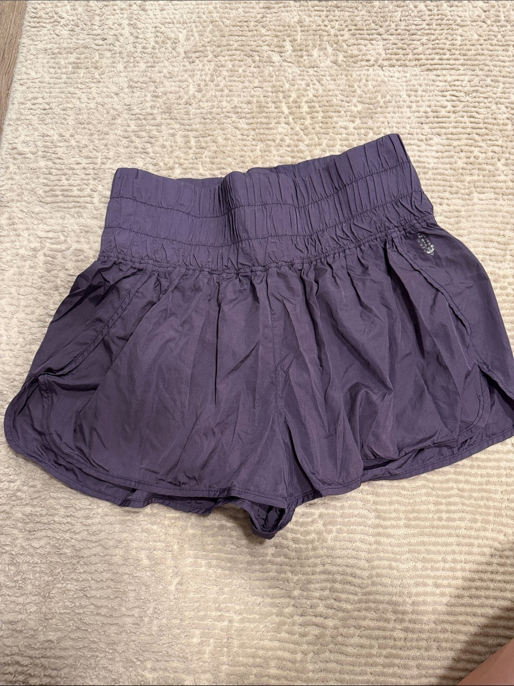Free people movement Women's Purple Elastic-Waist Shorts